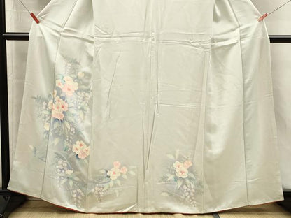 平和屋着物■訪問着　草花文　暈し染め　正絹　逸品　DABJ4371cd