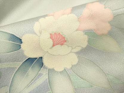 平和屋着物■訪問着　草花文　暈し染め　正絹　逸品　DABJ4371cd