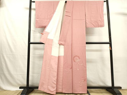 平和屋着物■色留訪問着　総刺繍　鏡裏花文　正絹　逸品　DABJ4376cd