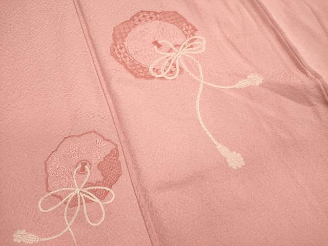 平和屋着物■色留訪問着　総刺繍　鏡裏花文　正絹　逸品　DABJ4376cd