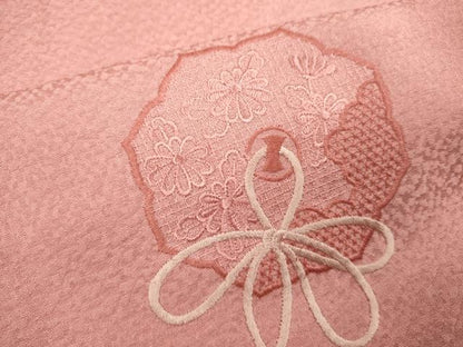 平和屋着物■色留訪問着　総刺繍　鏡裏花文　正絹　逸品　DABJ4376cd