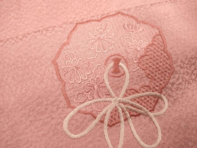 平和屋着物■色留訪問着　総刺繍　鏡裏花文　正絹　逸品　DABJ4376cd