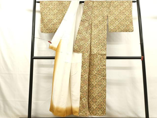 平和屋着物■上質な小紋　七宝花文　正絹　逸品　DABJ4379cd