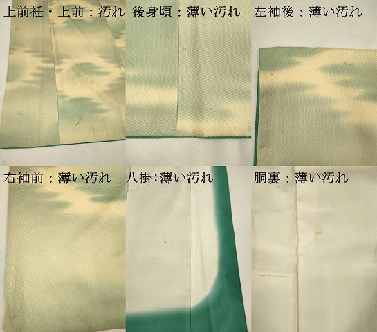 平和屋着物■上質な小紋　霞文　暈し染め　正絹　逸品　DABJ4381cd