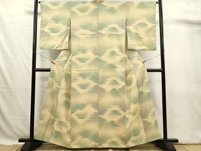 平和屋着物■上質な小紋　霞文　暈し染め　正絹　逸品　DABJ4381cd