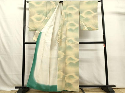 平和屋着物■上質な小紋　霞文　暈し染め　正絹　逸品　DABJ4381cd