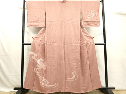 平和屋着物■訪問着　絞り　刺繍　流水花丸文　正絹　逸品　DABJ4386cd