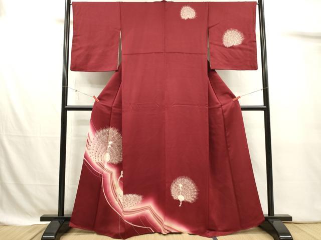 平和屋着物■訪問着　孔雀文　暈し染め　正絹　逸品　DABJ4387cd