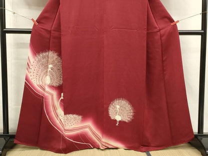 平和屋着物■訪問着　孔雀文　暈し染め　正絹　逸品　DABJ4387cd