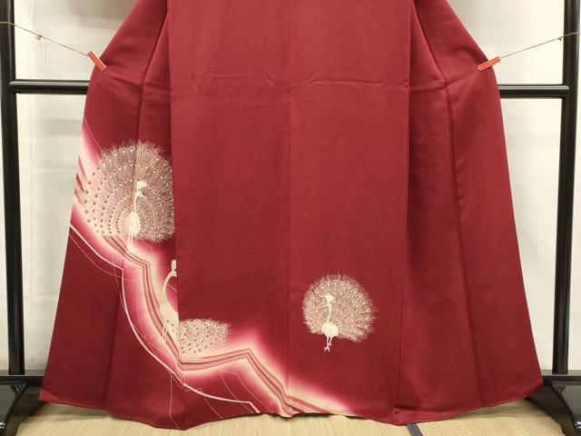 平和屋着物■訪問着　孔雀文　暈し染め　正絹　逸品　DABJ4387cd