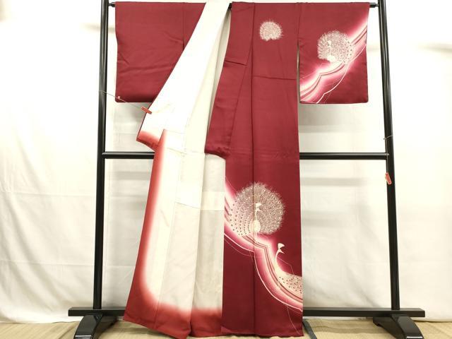 平和屋着物■訪問着　孔雀文　暈し染め　正絹　逸品　DABJ4387cd