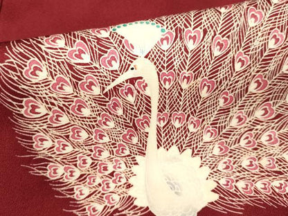 平和屋着物■訪問着　孔雀文　暈し染め　正絹　逸品　DABJ4387cd