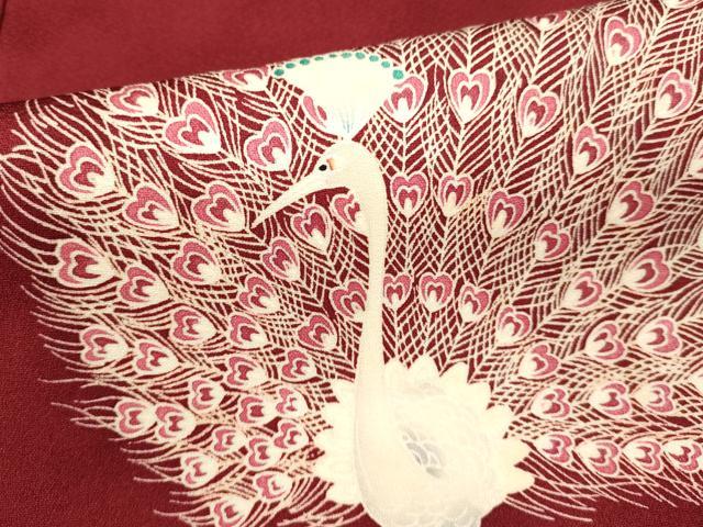 平和屋着物■訪問着　孔雀文　暈し染め　正絹　逸品　DABJ4387cd