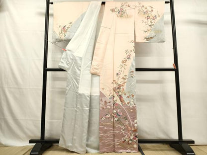 平和屋着物■訪問着　駒刺繍　几帳花文　宝尽くし　金銀彩　小田急百貨店扱い　正絹　逸品　DABJ4389cd