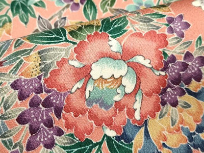 平和屋着物■上質な小紋　花鳥文　枝梅　正絹　逸品　未使用　DABJ4390cd