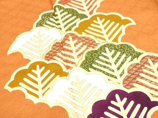 平和屋着物■訪問着　駒刺繍　松葉青海波　金彩　正絹　逸品　未使用　DABJ4398cd