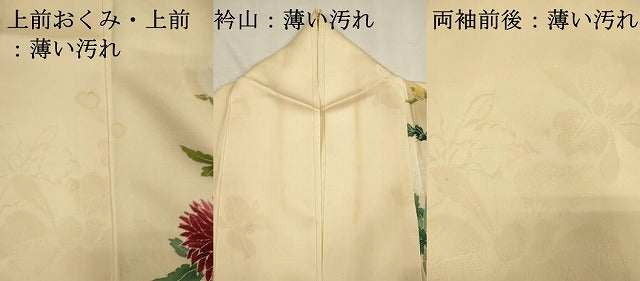 平和屋着物■訪問着　枝花文　正絹　逸品　DABJ4399cd