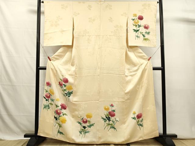 平和屋着物■訪問着　枝花文　正絹　逸品　DABJ4399cd