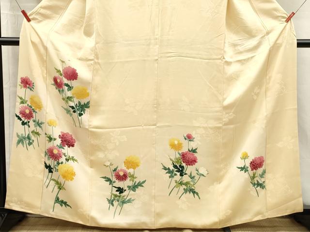 平和屋着物■訪問着　枝花文　正絹　逸品　DABJ4399cd