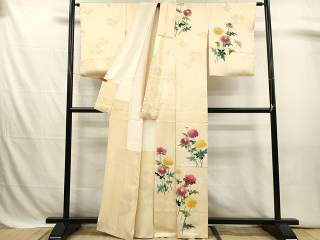 平和屋着物■訪問着　枝花文　正絹　逸品　DABJ4399cd