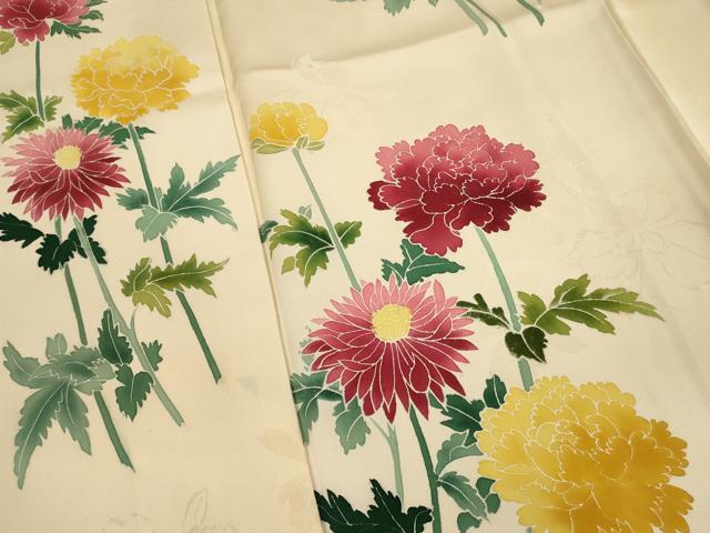 平和屋着物■訪問着　枝花文　正絹　逸品　DABJ4399cd
