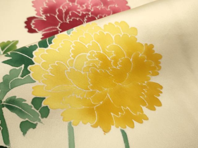 平和屋着物■訪問着　枝花文　正絹　逸品　DABJ4399cd
