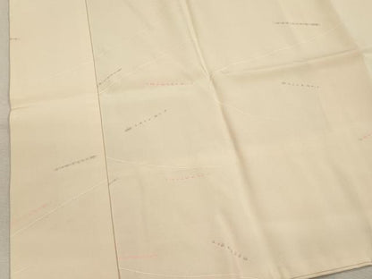 平和屋着物■長襦袢　袷　横笛文　暈し染め　半衿刺繍　正絹　逸品　DABJ4400cd