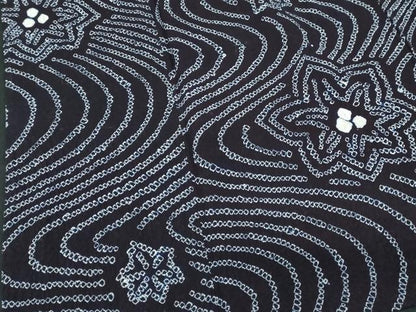平和屋着物∴夏物　浴衣　有松鳴海絞り　流水花文　綿　逸品　DABJ4405cd