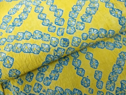 平和屋着物∴夏物　浴衣　有松鳴海絞り　麻の葉文様　綿　逸品　DABJ4416cd