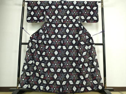 平和屋着物∴夏物　浴衣　有松鳴海絞り　舞花文　綿　逸品　DABJ4420cd