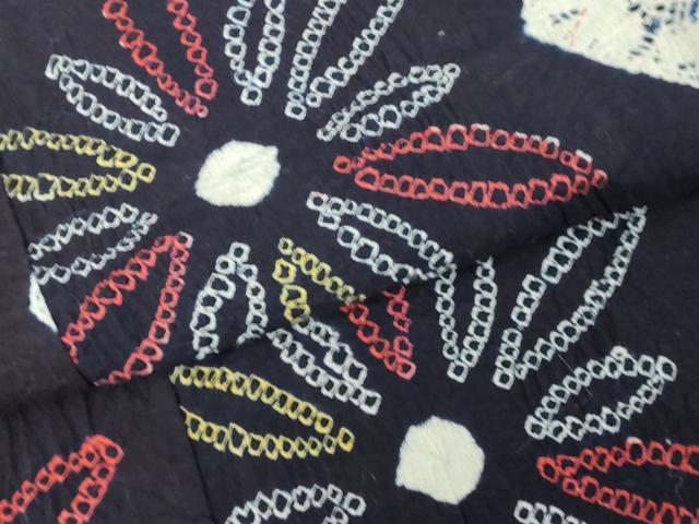 平和屋着物∴夏物　浴衣　有松鳴海絞り　舞花文　綿　逸品　DABJ4420cd