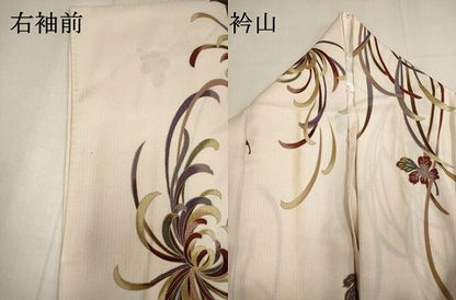 平和屋着物▽上質な小紋　単衣　乱菊　正絹　逸品　DABJ4453cd