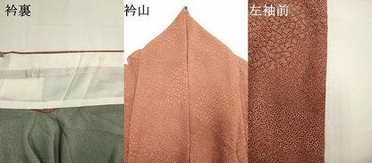 平和屋着物▽江戸小紋　単衣　両面染　切嵌吉祥文様　正絹　逸品　DABJ4457cd