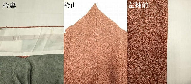 平和屋着物▽江戸小紋　単衣　両面染　切嵌吉祥文様　正絹　逸品　DABJ4457cd
