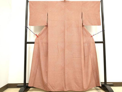 平和屋着物▽江戸小紋　単衣　両面染　切嵌吉祥文様　正絹　逸品　DABJ4457cd