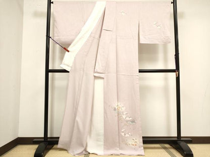 平和屋着物▽訪問着　単衣　青海波花文　暈し染め　正絹　逸品　DABJ4477cd