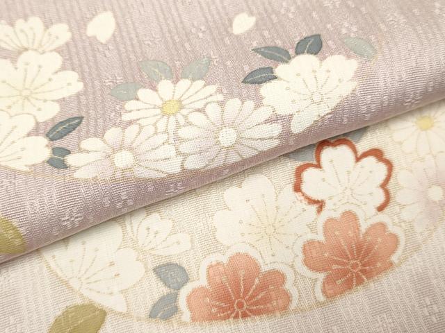 平和屋着物▽訪問着　単衣　青海波花文　暈し染め　正絹　逸品　DABJ4477cd
