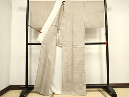 平和屋着物▽上質な紬　単衣　蚊絣　正絹　逸品　DABJ4478cd