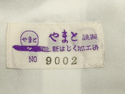 平和屋着物▽本場大島紬　単衣　幾何学花文　やまと誂製　正絹　逸品　DABJ4480cd