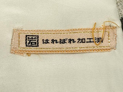 平和屋着物▽訪問着　単衣　作家物　ぜんまい紬　渡橋風景シルエット　ますいわ屋扱い　正絹　逸品　DABJ4494cd