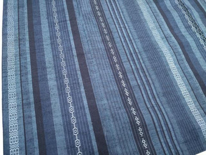 平和屋着物▽上質な紬　単衣　亀甲間道　正絹　逸品　DABJ4497cd