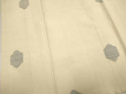 平和屋着物▽結城紬　単衣　80亀甲　飛び亀甲柄　正絹　逸品　DABJ4501cd