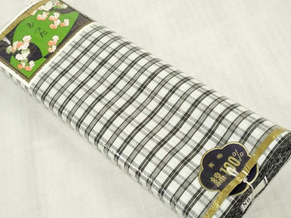 平和屋着物＊夏物　浴衣　反物　着尺　格子　綿　逸品　未使用　DABJ4527zy