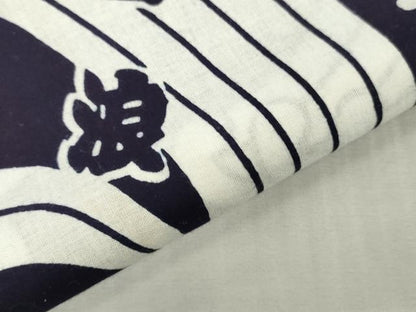 平和屋着物＊夏物　浴衣　反物　着尺　注染　東京本染　四股名　立波文　綿　逸品　未使用　DABJ4532zy