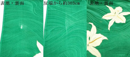 平和屋着物▼小紋　解き反物　着尺　舞花文　金彩　逸品　DABJ4594zy