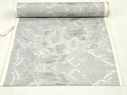 平和屋着物●本場大島紬　白大島　反物　着尺　9マルキ　総絣　風景文　上代98万円　山富織物謹製　証紙付き　逸品　未使用　DABJ4596zy