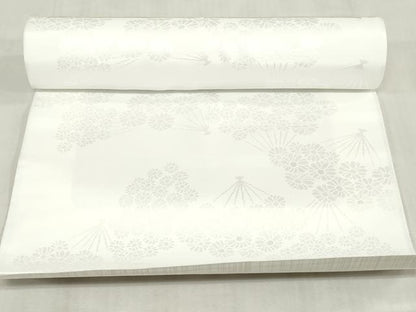 平和屋着物▼長襦袢　反物　着尺　扇面花地紋　胡紛色　洗える着物　未使用　DABJ4608zy
