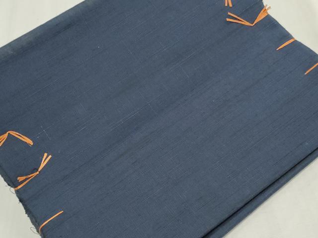 平和屋着物▼西陣　男性　紬　反物　着尺　紺青色　逸品　未使用　DABJ4619zy