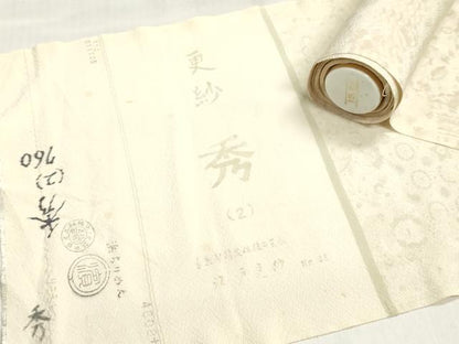 平和屋着物▼柄見本　反物　更紗　秀　リメイク生地　材料　逸品　未使用　DABJ4629zy