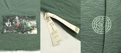 平和屋着物▼付下げ　反物　着尺　駒刺繍　総刺繍　草花松葉文　金糸　上代29万円　逸品　未使用　DABJ4650zy